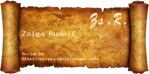 Zsiga Rudolf névjegykártya